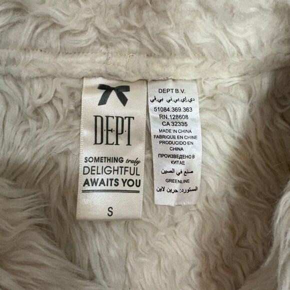 DEPT Boho Faux Fur Vest – Size Small | Tan Suede & Cream Sherpa Western Cowgirl - Picture 6 of 8